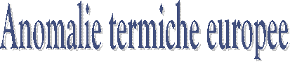 Anomalie termiche europee
